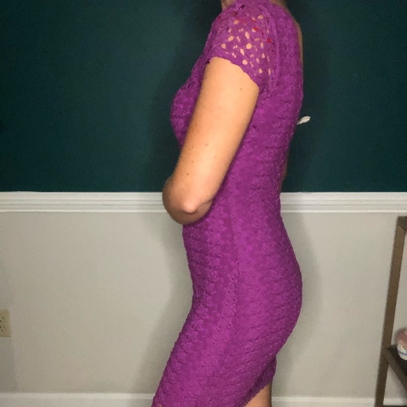 F6 *3 for $15* Free people magenta pink knit bodycon mini dress - Picture 5 of 12